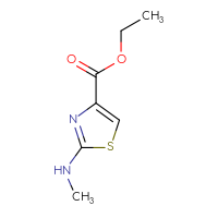 Chemical structure of ethyl 2-(methylamino)-1,3-thiazole-4-carboxylate - CSSB00000148027