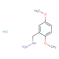 Chemical structure of [(2,5-dimethoxyphenyl)methyl]hydrazine hydrochloride - CSSB00160997195