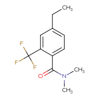 Chemical structure of 4-ethyl-N,N-dimethyl-2-(trifluoromethyl)benzamide - CSSB07099266757
