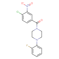 Chemical structure of 1-(4-chloro-3-nitrobenzoyl)-4-(2-fluorophenyl)piperazine - CSSB00025701896