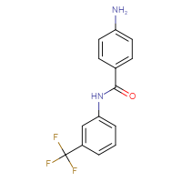 Chemical structure of 4-amino-N-[3-(trifluoromethyl)phenyl]benzamide - CSSB00020584517