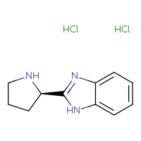 Chemical structure of 2-[(2R)-pyrrolidin-2-yl]-1H-1,3-benzodiazole dihydrochloride - CSSB00025773214