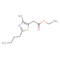Chemical structure of ethyl 2-(2-butyl-4-methyl-1,3-thiazol-5-yl)acetate - CSSB00014857086