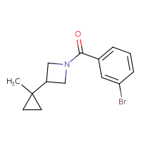 Chemical structure of 1-(3-bromobenzoyl)-3-(1-methylcyclopropyl)azetidine - CSSB03563511498