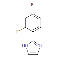 Chemical structure of 2-(4-bromo-2-fluorophenyl)-1H-imidazole - CSSB00010196744