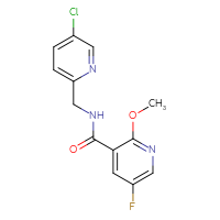 Chemical structure of N-[(5-chloropyridin-2-yl)methyl]-5-fluoro-2-methoxypyridine-3-carboxamide - CSSB06478294631