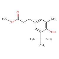 Chemical structure of methyl 3-(3-tert-butyl-4-hydroxy-5-methylphenyl)propanoate - CSSB00020667774
