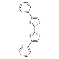Chemical structure of 4-phenyl-2-(4-phenyl-1,3-thiazol-2-yl)-1,3-thiazole - CSSB00026710426