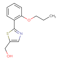 Chemical structure of [2-(2-propoxyphenyl)-1,3-thiazol-5-yl]methanol - CSSB06592853259