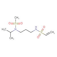 Chemical structure of N-{3-[N-(propan-2-yl)methanesulfonamido]propyl}ethene-1-sulfonamide - CSSB21332118181