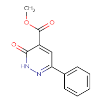 Chemical structure of methyl 3-oxo-6-phenyl-2,3-dihydropyridazine-4-carboxylate - CSSB00020614212