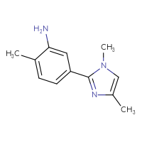 Chemical structure of 5-(1,4-dimethyl-1H-imidazol-2-yl)-2-methylaniline - CSSB00010587174