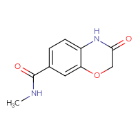 Chemical structure of N-methyl-3-oxo-3,4-dihydro-2H-1,4-benzoxazine-7-carboxamide - CSSB00000194215