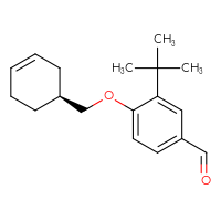 Chemical structure of 3-tert-butyl-4-{[(1S)-cyclohex-3-en-1-yl]methoxy}benzaldehyde - CSSB09896375607