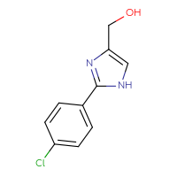 Chemical structure of [2-(4-chlorophenyl)-1H-imidazol-4-yl]methanol - CSSB00000688508