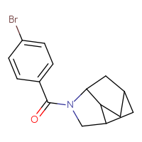 Chemical structure of 4-(4-bromobenzoyl)-4-azatricyclo[4.2.1.0³,⁷]nonane - CSSB01167917291