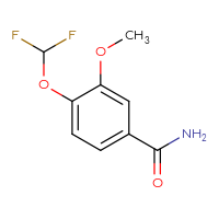 Chemical structure of 4-(difluoromethoxy)-3-methoxybenzamide - CSSB00000003348