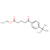 Chemical structure of ethyl 5-(4-tert-butylphenyl)-5-oxopentanoate - CSSB00020572363