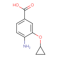 Chemical structure of 4-amino-3-cyclopropoxybenzoic acid - CSSB00009874327