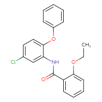 Chemical structure of N-(5-chloro-2-phenoxyphenyl)-2-ethoxybenzamide - CSSB00121655954