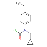 Chemical structure of N-(cyclopropylmethyl)-N-(4-ethylphenyl)carbamoyl chloride - CSSB06263763914