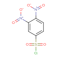 Chemical structure of 3,4-dinitrobenzene-1-sulfonyl chloride - CSSB00010744476