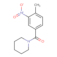 Chemical structure of 1-(4-methyl-3-nitrobenzoyl)piperidine - CSSB00000384538