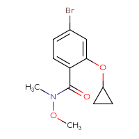 Chemical structure of 4-bromo-2-cyclopropoxy-N-methoxy-N-methylbenzamide - CSSB15033579045