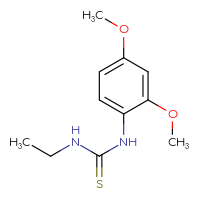 Chemical structure of 1-(2,4-dimethoxyphenyl)-3-ethylthiourea - CSSB00000255254