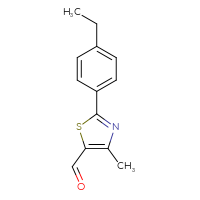 Chemical structure of 2-(4-ethylphenyl)-4-methyl-1,3-thiazole-5-carbaldehyde - CSSB00021619651
