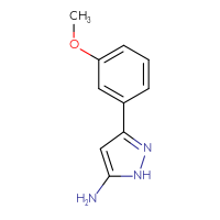 Chemical structure of 3-(3-methoxyphenyl)-1H-pyrazol-5-amine - CSSB00011225260