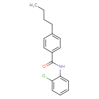 Chemical structure of 4-butyl-N-(2-chlorophenyl)benzamide - CSSB02033918725
