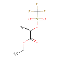 Chemical structure of ethyl (2S)-2-(trifluoromethanesulfonyloxy)propanoate - CSSB00015912960