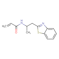 Chemical structure of N-[1-(1,3-benzothiazol-2-yl)propan-2-yl]prop-2-enamide - CSSB01997578798