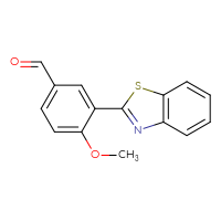 Chemical structure of 3-(1,3-benzothiazol-2-yl)-4-methoxybenzaldehyde - CSSB10524179820