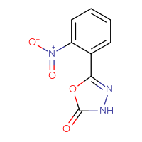 Chemical structure of 5-(2-nitrophenyl)-2,3-dihydro-1,3,4-oxadiazol-2-one - CSSB00000703597