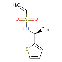 Chemical structure of N-[(1S)-1-(thiophen-2-yl)ethyl]ethene-1-sulfonamide - CSSB00154417387