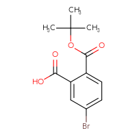 Chemical structure of 5-bromo-2-[(tert-butoxy)carbonyl]benzoic acid - CSSB06256084022