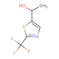Chemical structure of 1-[2-(trifluoromethyl)-1,3-thiazol-5-yl]ethan-1-ol - CSSB00013250920