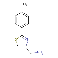 Chemical structure of 1-[2-(4-methylphenyl)-1,3-thiazol-4-yl]methanamine - CSSB00000168321