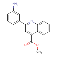 Chemical structure of methyl 2-(3-aminophenyl)quinoline-4-carboxylate - CSSB00160246976