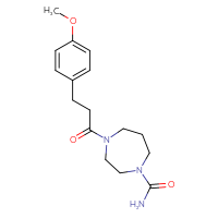 Chemical structure of 4-[3-(4-methoxyphenyl)propanoyl]-1,4-diazepane-1-carboxamide - CSSB00092537107