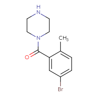 Chemical structure of 1-(5-bromo-2-methylbenzoyl)piperazine - CSSB00005957799