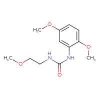 Chemical structure of 1-(2,5-dimethoxyphenyl)-3-(2-methoxyethyl)urea - CSSB00046225553