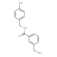 Chemical structure of 3-(aminomethyl)-N-[(4-methylphenyl)methyl]benzamide - CSSB00000740365