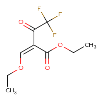 Chemical structure of ethyl (2Z)-2-(ethoxymethylidene)-4,4,4-trifluoro-3-oxobutanoate - CSSB00020612362
