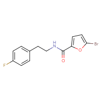 Chemical structure of 5-bromo-N-[2-(4-fluorophenyl)ethyl]furan-2-carboxamide - CSSB00000579119