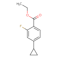 Chemical structure of ethyl 4-cyclopropyl-2-fluorobenzoate - CSSB00135460939