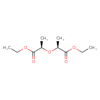 Chemical structure of ethyl (2S)-2-{[(2R)-1-ethoxy-1-oxopropan-2-yl]oxy}propanoate - CSSB20518095491