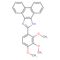 Chemical structure of 2-(2,3,4-trimethoxyphenyl)-1H-phenanthro[9,10-d]imidazole - CSSB00121655868